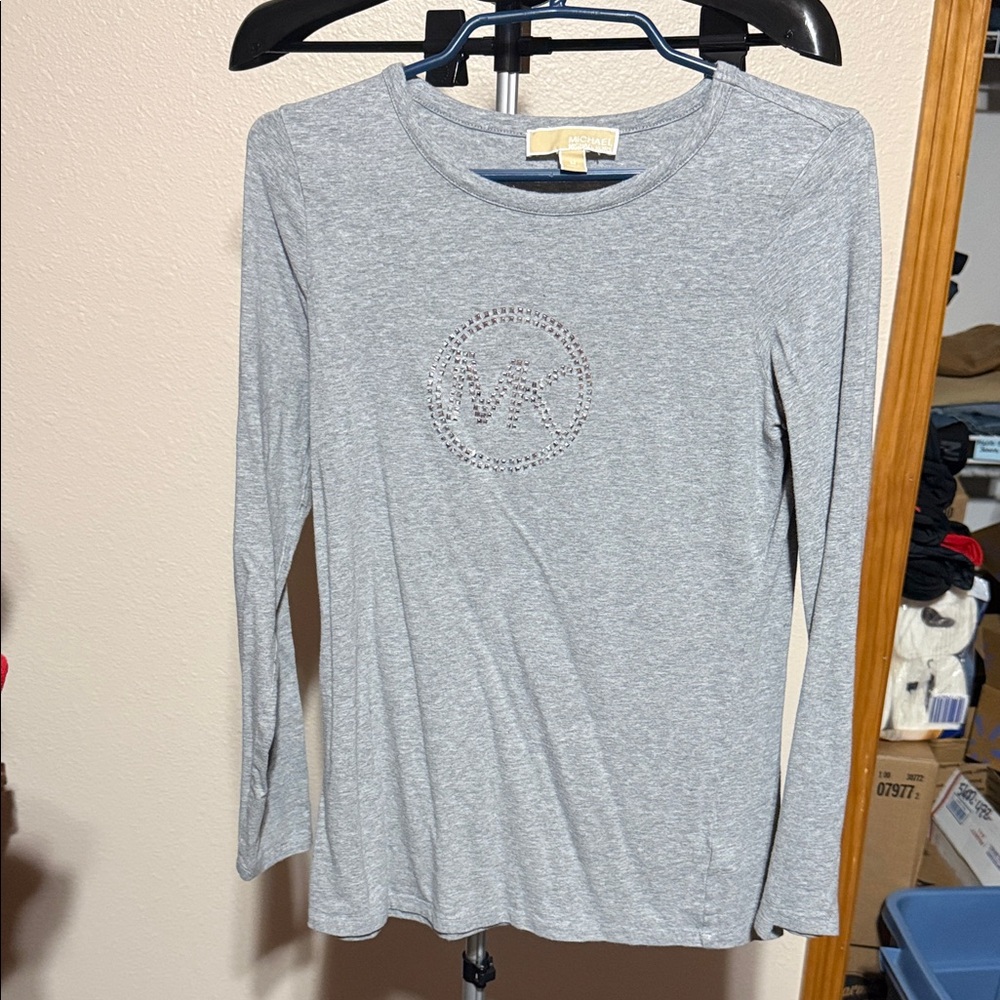 Michael Kors Gray Casual Top